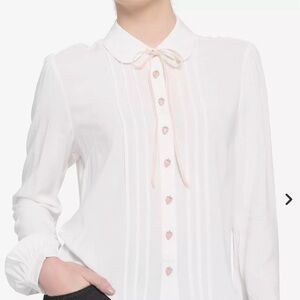 Strawberry Button-Front Girls Woven Top NWT MD (7)